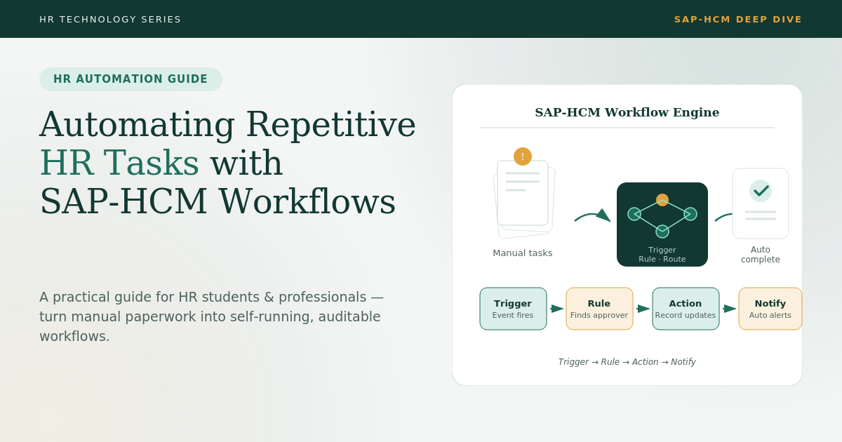 Read more about the article How to Automate Repetitive HR Tasks Using SAP‑HCM Workflows