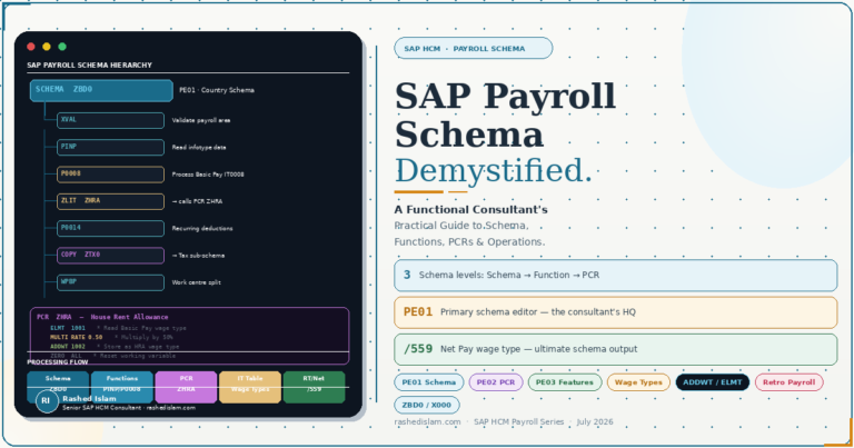 SAP Pay-Roll Schema Demystified: A Functional Consultant Guideline