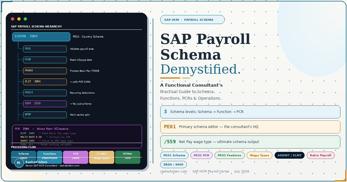 Read more about the article SAP Pay-Roll Schema Demystified: A Functional Consultant Guideline
